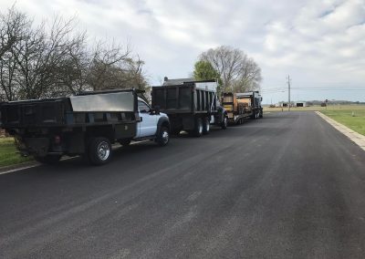 fresh asphalt work