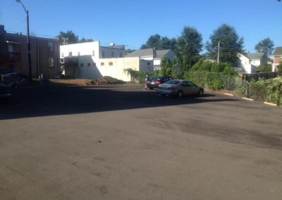 fresh asphalt work