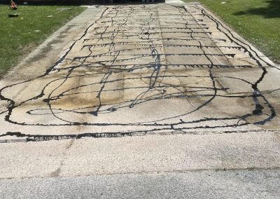 fresh asphalt work