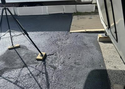 fresh asphalt work